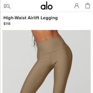 Alo High Waist Air Lift Legging in Gravelstone